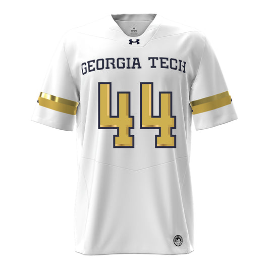 Georgia Tech Under Armour Football Student Athlete #44 Kyle Efford White Football Jersey