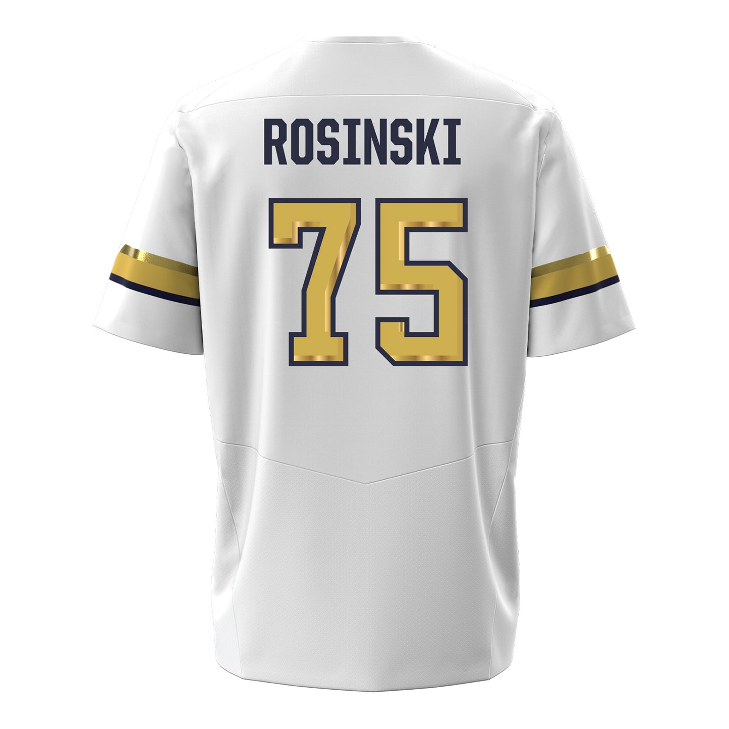Georgia Tech Under Armour Football Student Athlete #75 Andrew Rosinski White Football Jersey