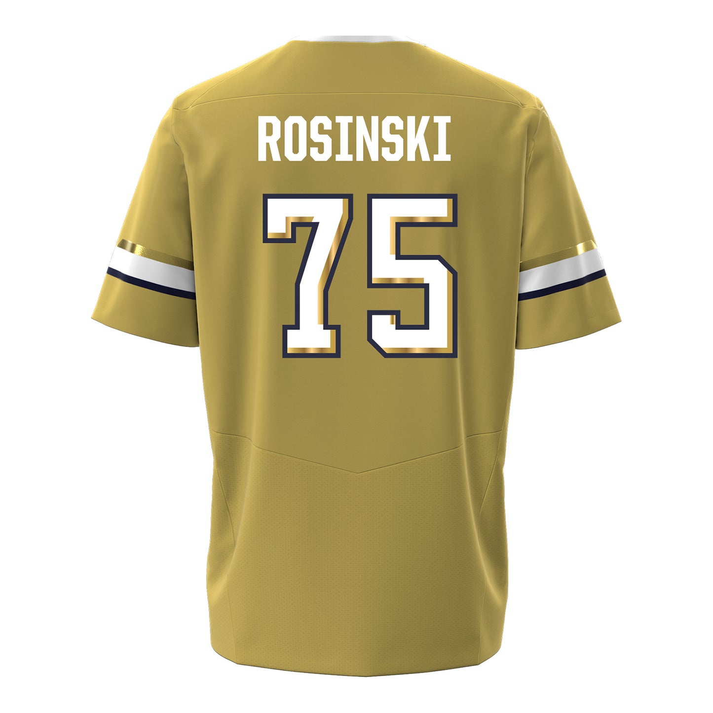 Georgia Tech Under Armour Football Student Athlete #75 Andrew Rosinski Gold Football Jersey