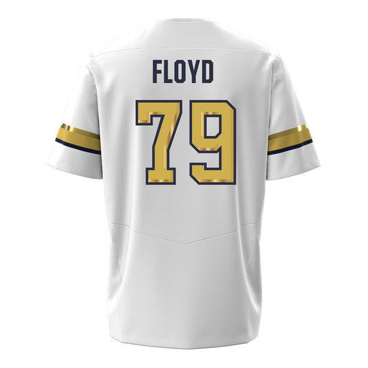 Georgia Tech Under Armour Football Student Athlete #79 Jordan Floyd  White Football Jersey
