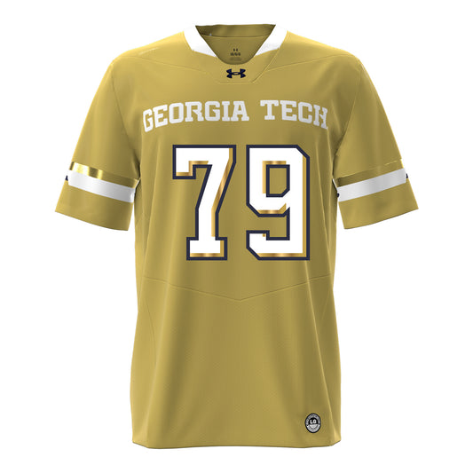 Georgia Tech Under Armour Football Student Athlete #79 Jordan Floyd Gold Football Jersey
