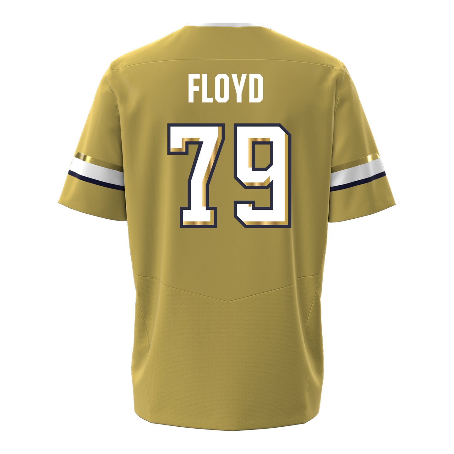 Georgia Tech Under Armour Football Student Athlete #79 Jordan Floyd Gold Football Jersey