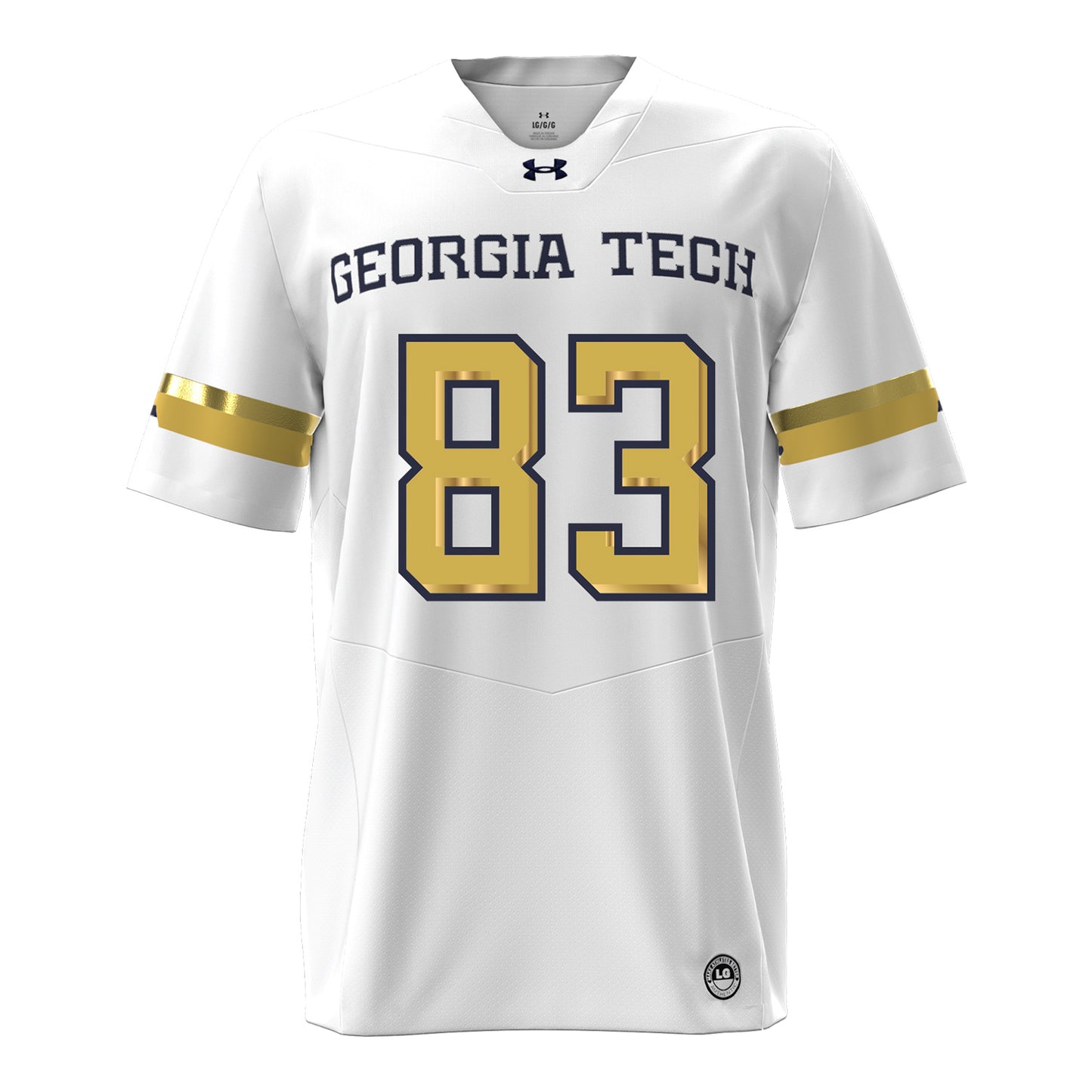 Georgia Tech Under Armour Football Student Athlete #83 Blake Ragsdale White Football Jersey