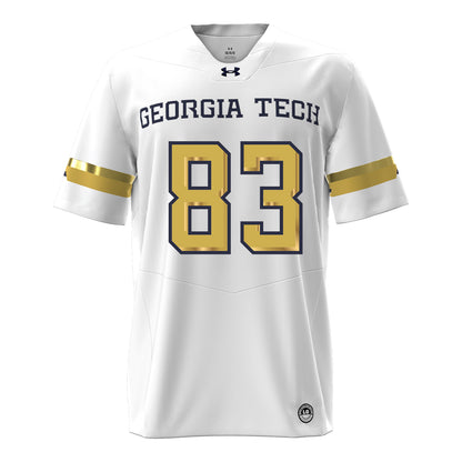 Georgia Tech Under Armour Football Student Athlete #83 Blake Ragsdale White Football Jersey
