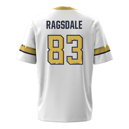 Georgia Tech Under Armour Football Student Athlete #83 Blake Ragsdale White Football Jersey - Back View