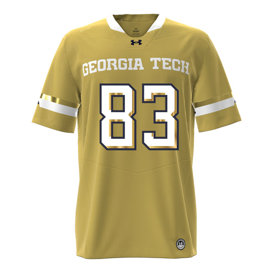 Georgia Tech Under Armour Football Student Athlete #83 Blake Ragsdale Gold Football Jersey