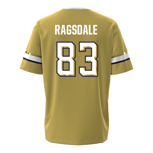 Georgia Tech Under Armour Football Student Athlete #83 Blake Ragsdale Gold Football Jersey