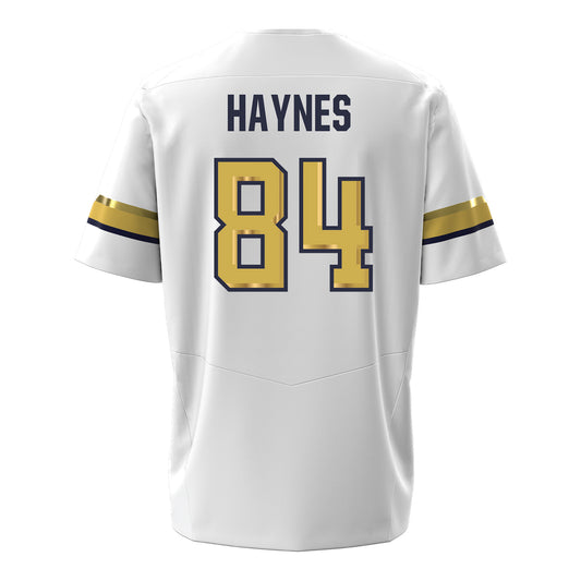 Georgia Tech Under Armour Football Student Athlete #84 Evan Haynes White Football Jersey