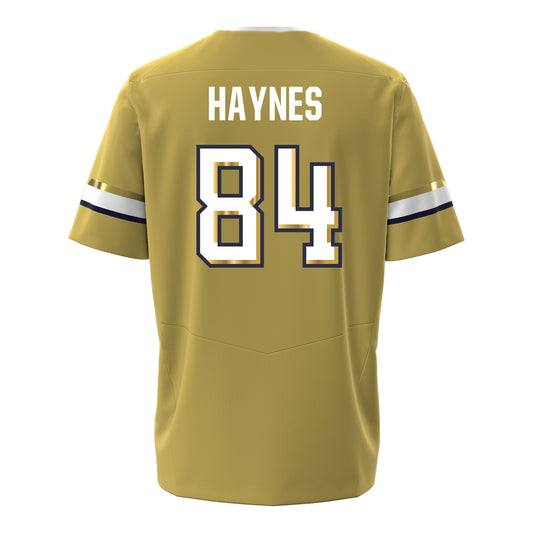 Georgia Tech Under Armour Football Student Athlete #84 Evan Haynes Gold Football Jersey