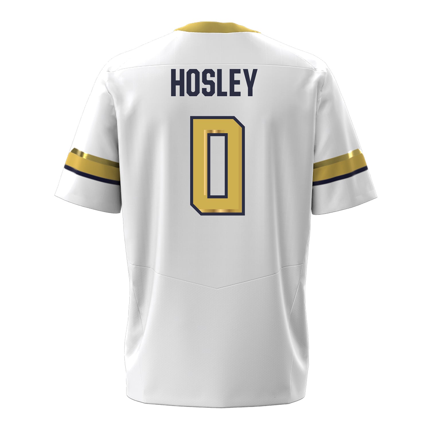 Georgia Tech Under Armour Football Student Athlete #0 Malachi Hosley White Football Jersey - Back View
