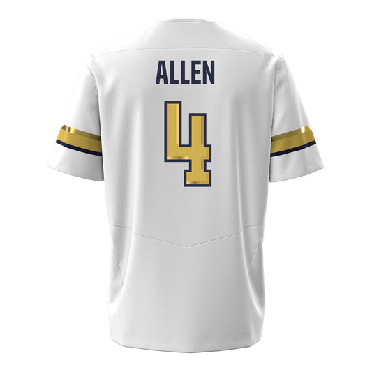 Georgia Tech Under Armour Football Student Athlete #4 Jordan Allen White Football Jersey