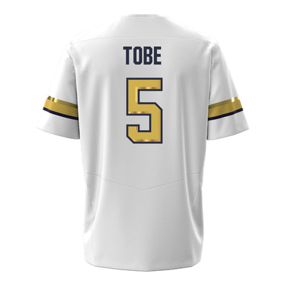 Georgia Tech Under Armour Football Student Athlete #5 Zachary Tobe White Football Jersey
