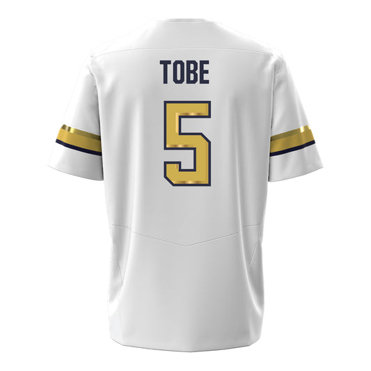Georgia Tech Under Armour Football Student Athlete #5 Zachary Tobe White Football Jersey