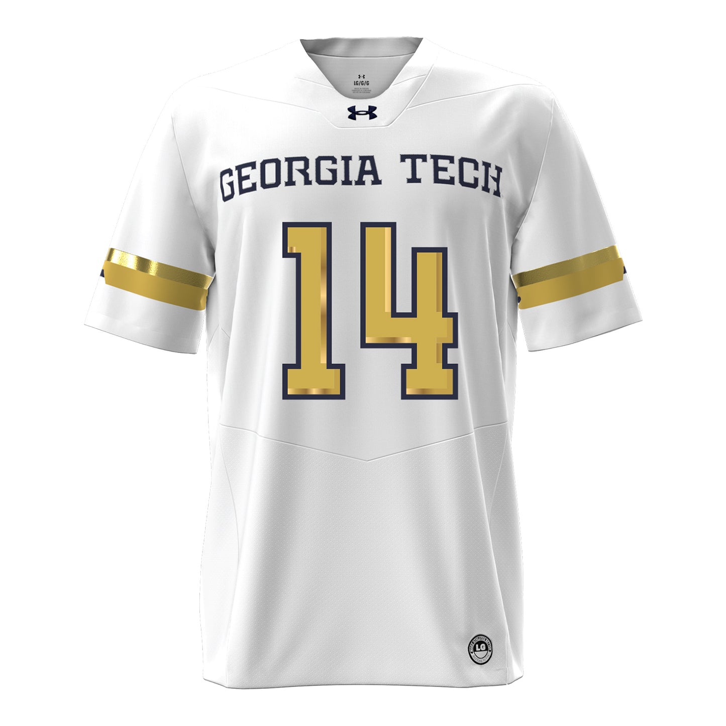 Georgia Tech Under Armour Football Student Athlete #14 Graham Knowles White Football Jersey
