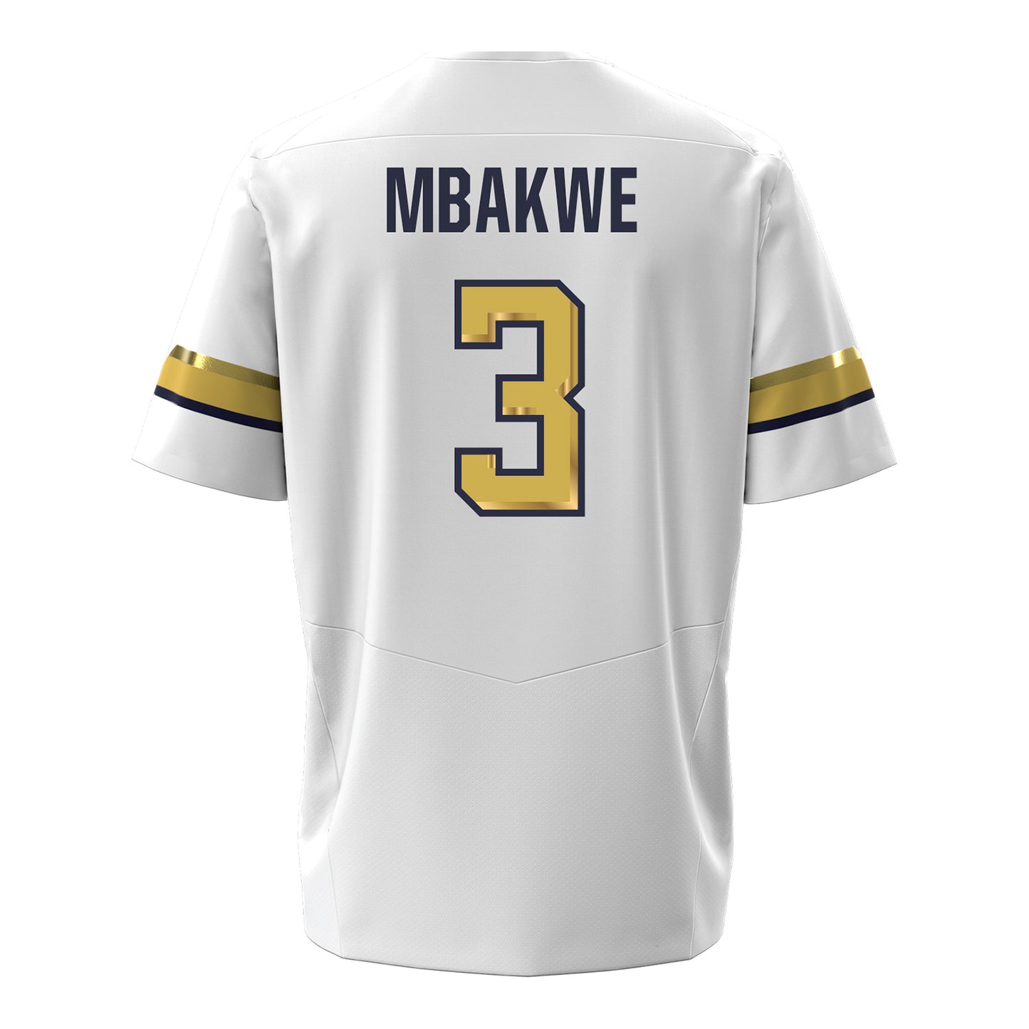 Georgia Tech Under Armour Football Student Athlete #3 Trelain Mbakwe White Football Jersey