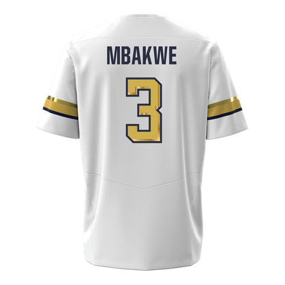 Georgia Tech Under Armour Football Student Athlete #3 Trelain Mbakwe White Football Jersey