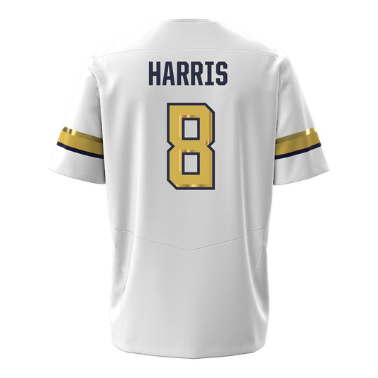 Georgia Tech Under Armour Football Student Athlete #8 Gavin Harris White Football Jersey