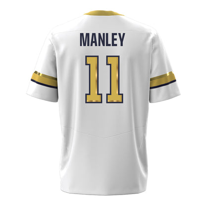 Georgia Tech Under Armour Football Student Athlete #11 Braden Manley White Football Jersey