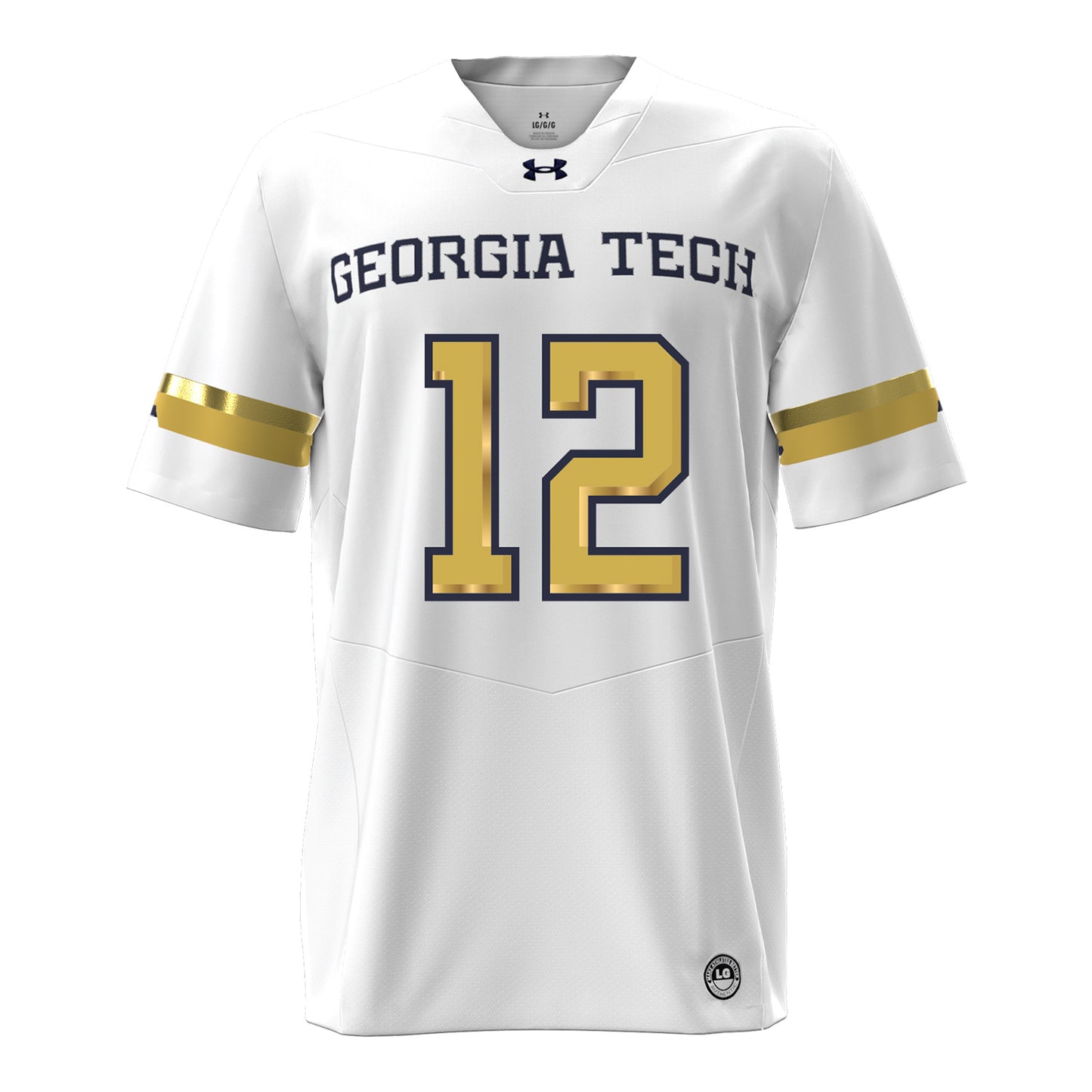 Georgia Tech Under Armour Football Student Athlete #12 Jon Mitchell White Football Jersey