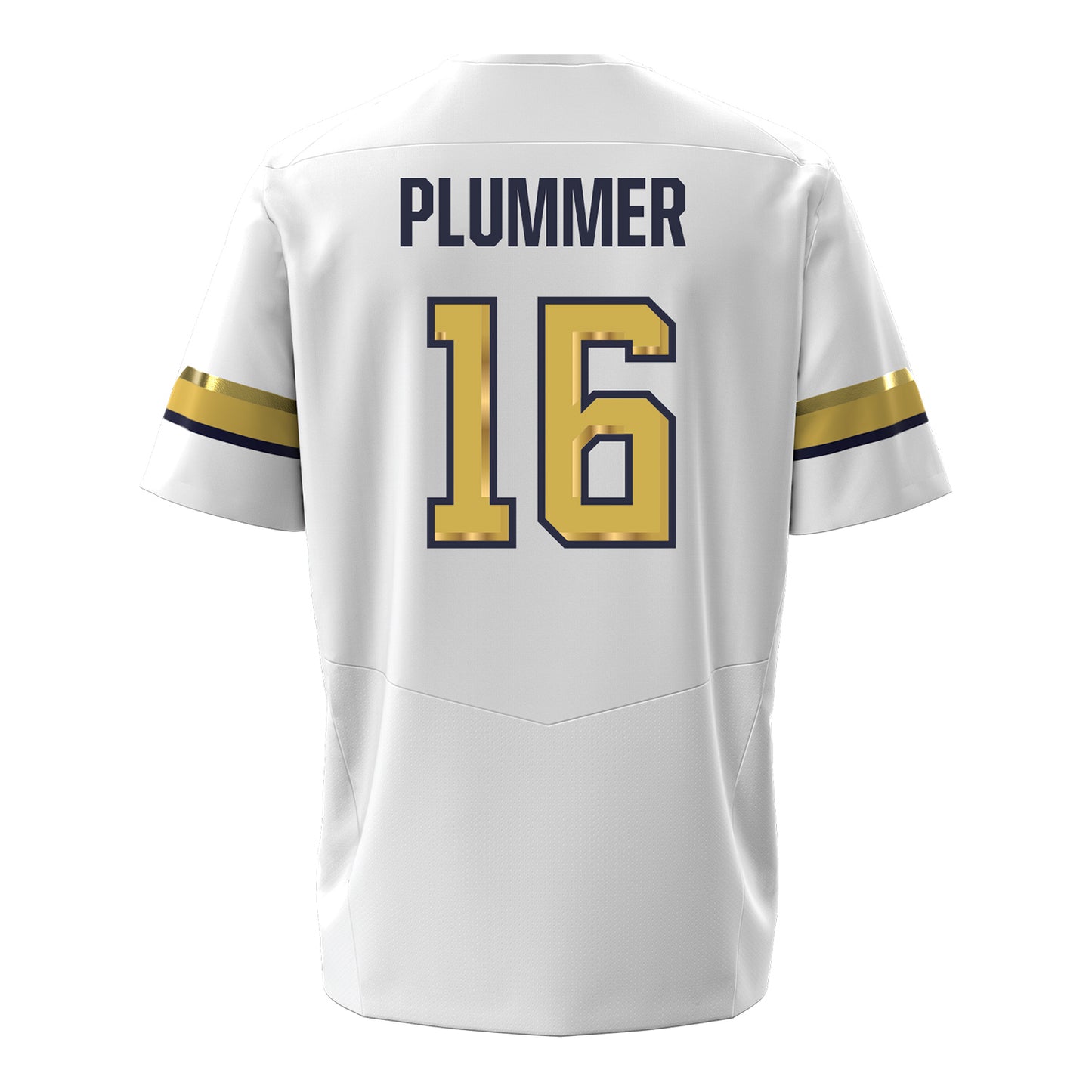 Georgia Tech Under Armour Football Student Athlete #16 Jaiven Plummer White Football Jersey