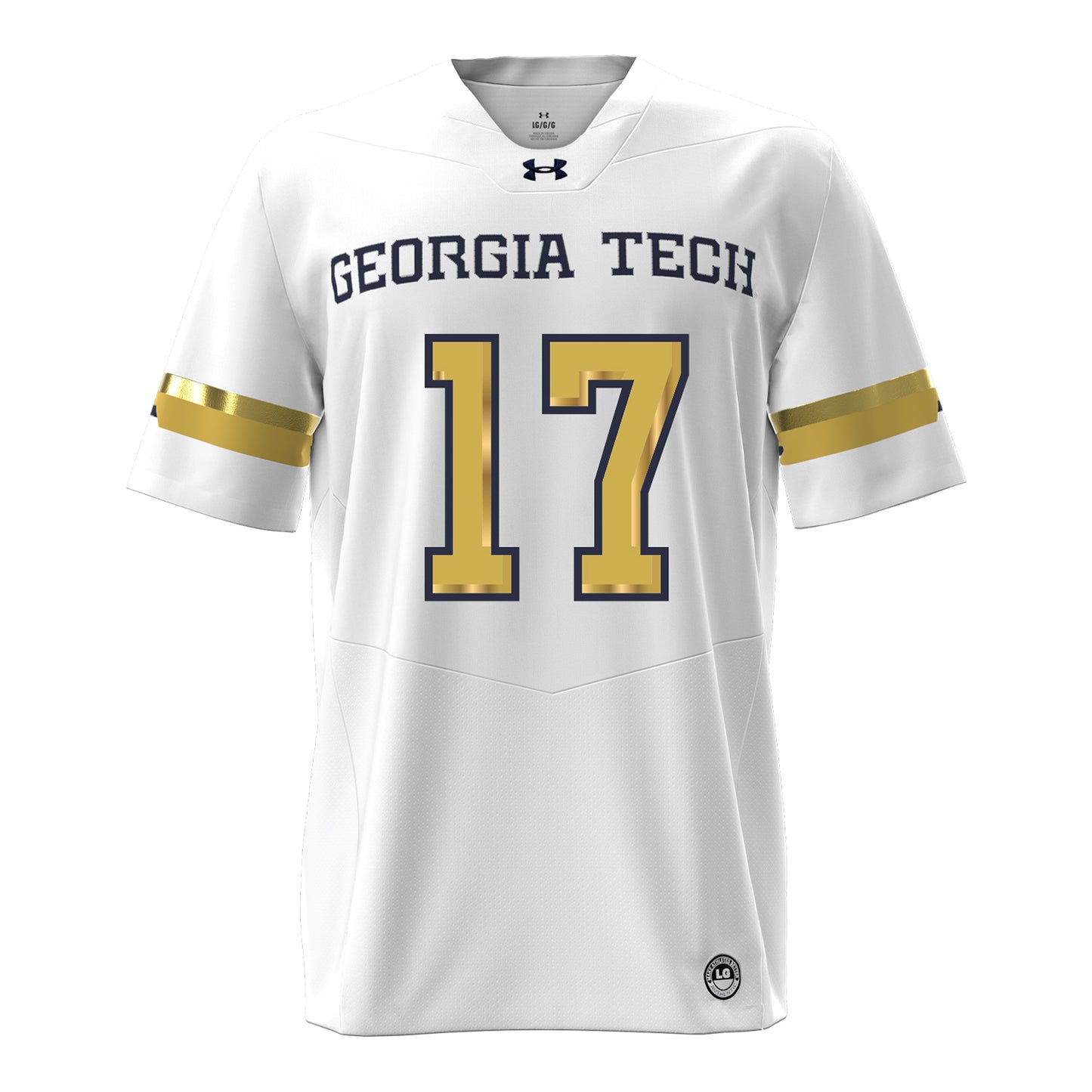 Georgia Tech Under Armour Football Student Athlete #17 Chris Corbo White Football Jersey