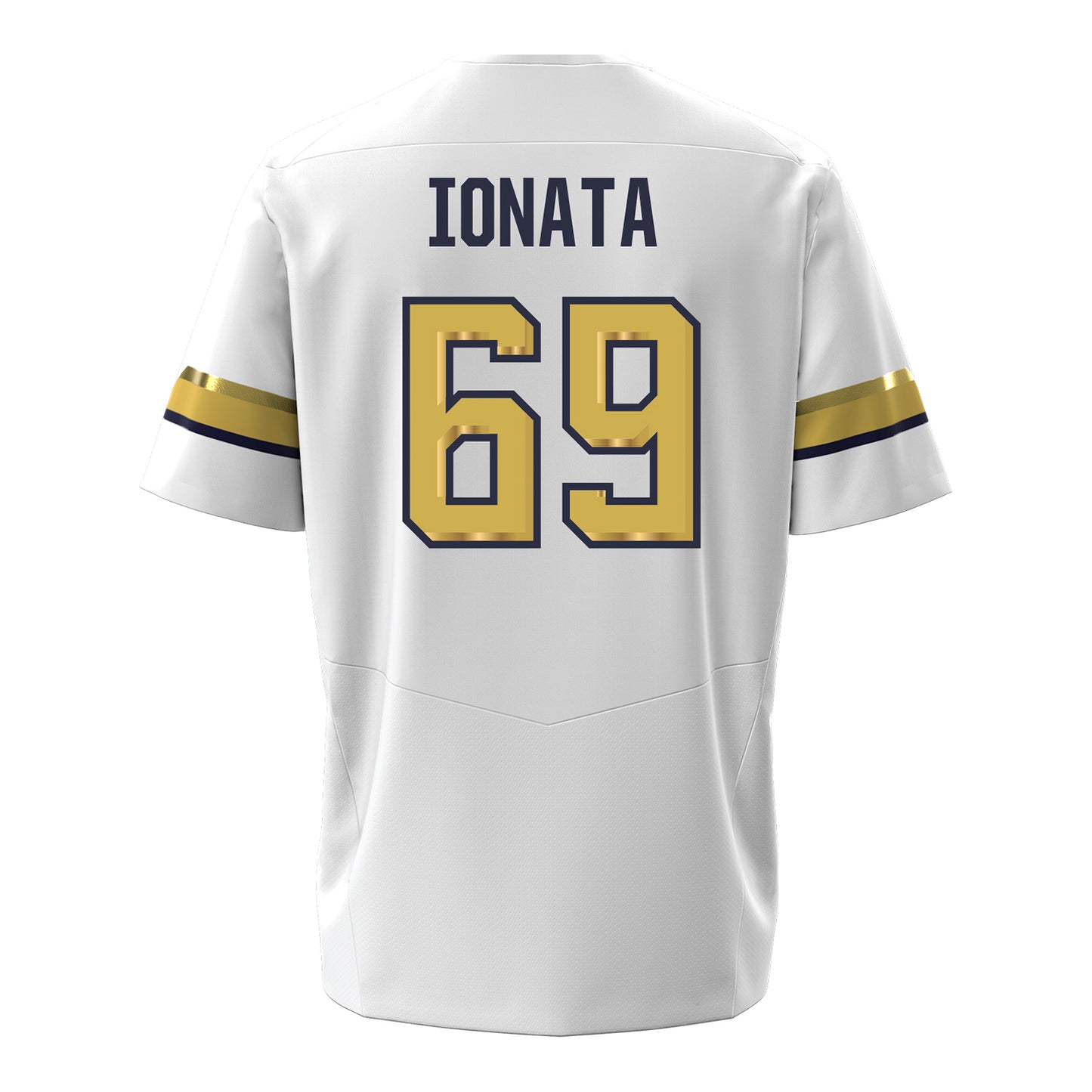 Georgia Tech Under Armour Football Student Athlete #69 Joseph Ionata White Football Jersey