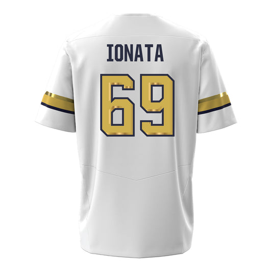 Georgia Tech Under Armour Football Student Athlete #69 Joseph Ionata White Football Jersey