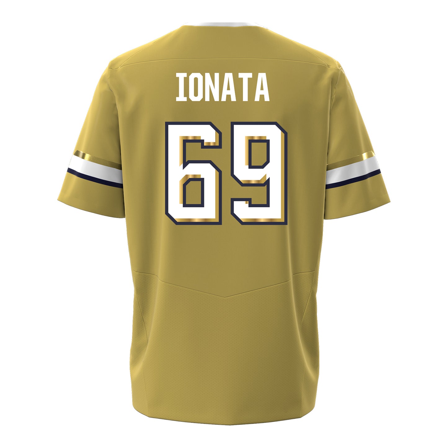 Georgia Tech Under Armour Football Student Athlete #69 Joseph Ionata Gold Football Jersey
