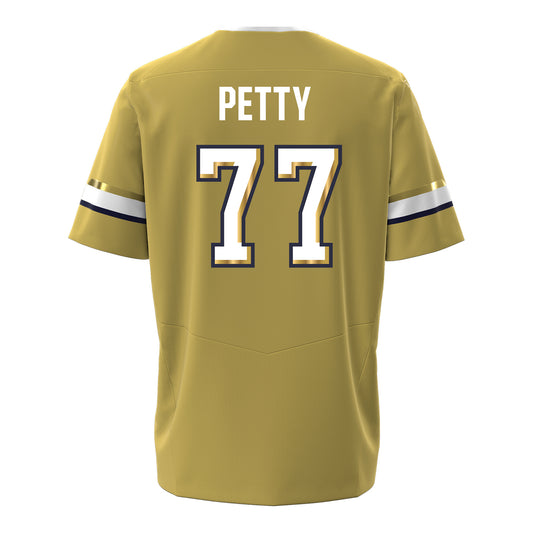 Georgia Tech Under Armour Football Student Athlete #77 Josh Petty Gold Football Jersey