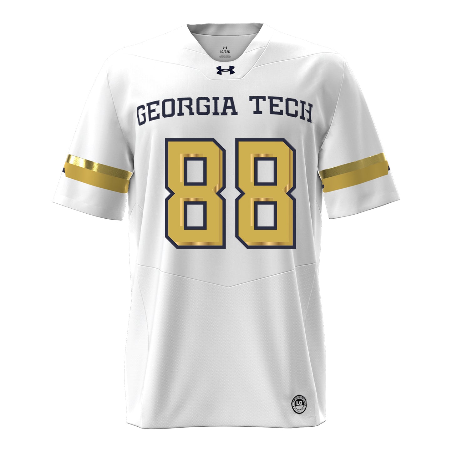 Georgia Tech Under Armour Football Student Athlete #88 AJ Hoffler White Football Jersey