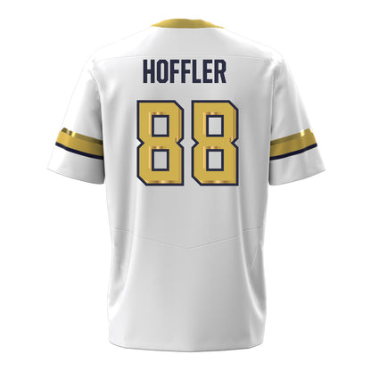 Georgia Tech Under Armour Football Student Athlete #88 AJ Hoffler White Football Jersey - Back View