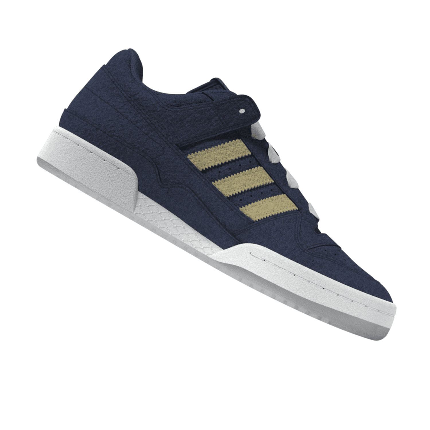 Georgia Tech Yellow Jackets Adidas Forum 84 Low CL Shoes In Navy - Inside  View