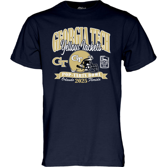 Georgia Tech Yellow Jackets Football Pop-Tarts Bowl T-Shirt In Navy - Front View