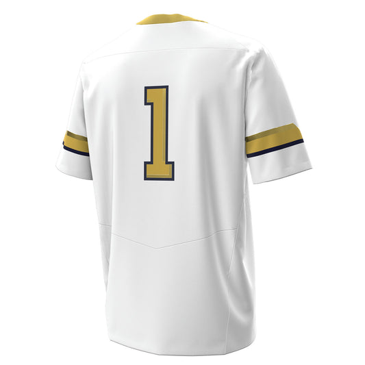 Georgia Tech Under Armour #1 White Twill Football Jersey