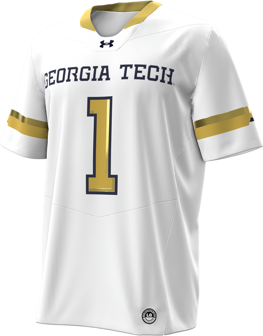 Georgia Tech Under Armour #1 White Replica Football Jersey