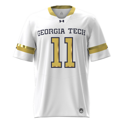 Georgia Tech Under Armour Football Student Athlete #11 Braden Manley White Football Jersey
