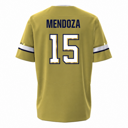 Georgia Tech Under Armour Football Student Athlete #15 Alberto Mendoza Gold Football Jersey
