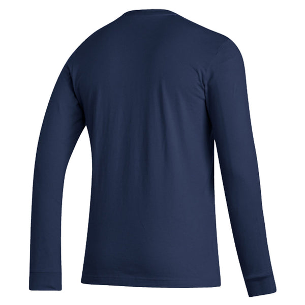 Georgia Tech Yellow Jackets Adidas Fresh Navy Long Sleeve T-Shirt - Back View