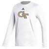 Georgia Tech Yellow Jackets Adidas Fresh White Long Sleeve T-Shirt - Front View