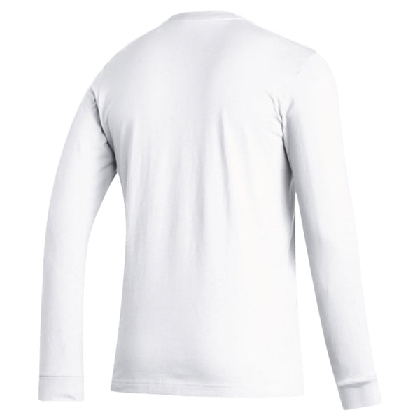 Georgia Tech Yellow Jackets Adidas Fresh White Long Sleeve T-Shirt - Back View