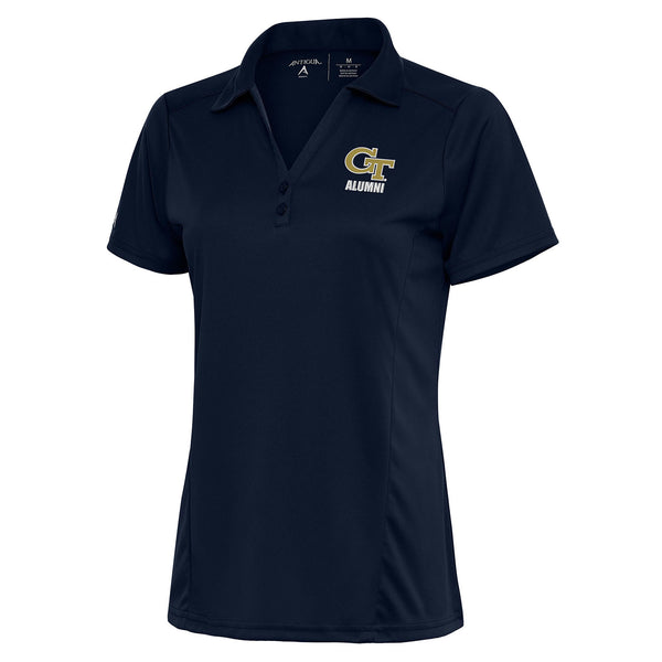 Ladies Georgia Tech Yellow Jackets Tribute Alumni Polo in Navy - Front View