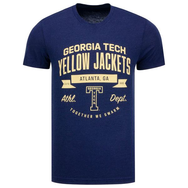 Georgia Tech Adidas Senior Year T-Shirt in Blue - Front View