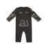 Infant Georgia Tech Yellow Jackets Ripcord Romper in Grey - Front View