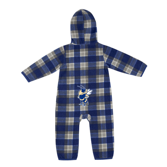 Infant Georgia Tech Yellow Jackets Faray Navy Romper - Back View