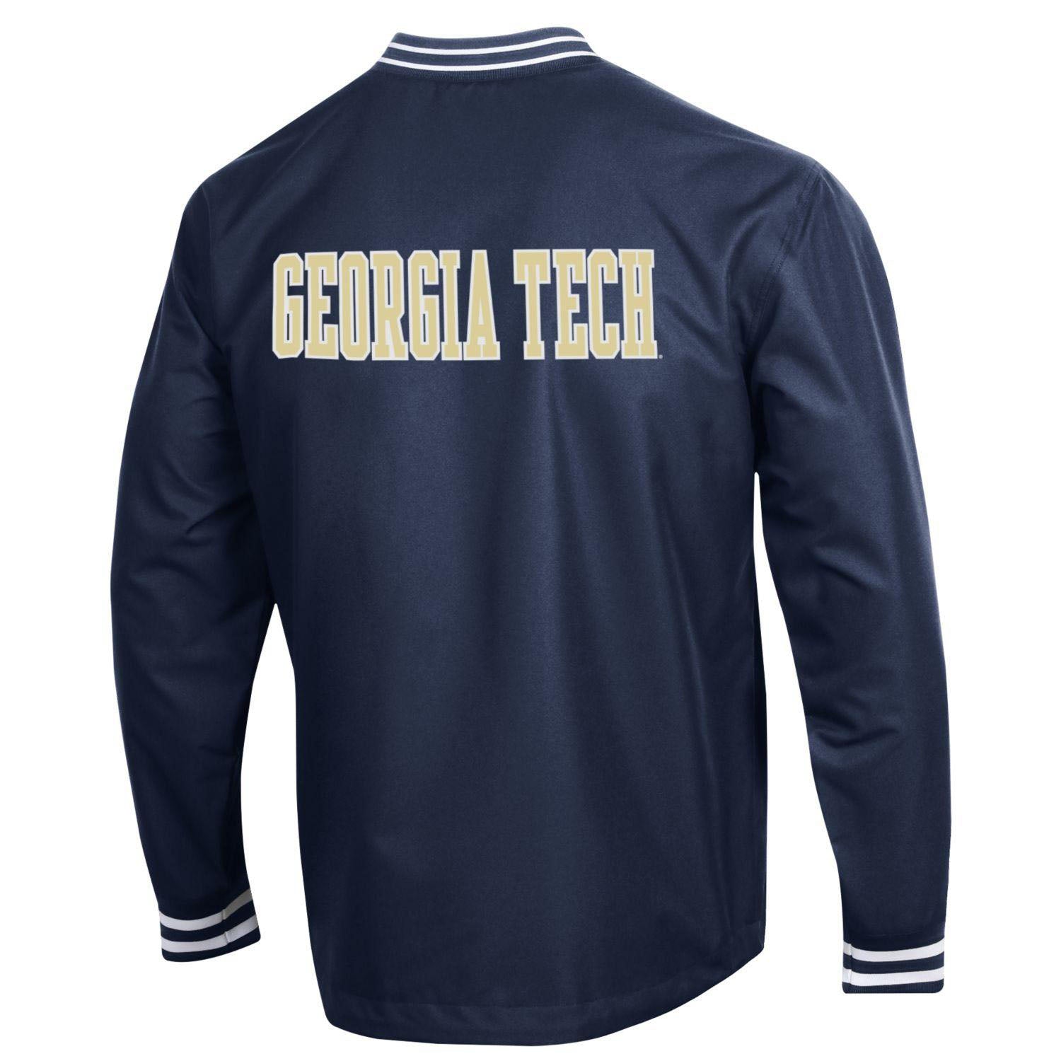 Georgia Tech Yellow Jackets Super Fan Scout Twill Jacket in Navy - Back View