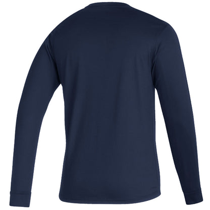Georgia Tech Yellow Jackets Adidas Creator Jackets Navy Long Sleeve T-Shirt in Navy - Back View