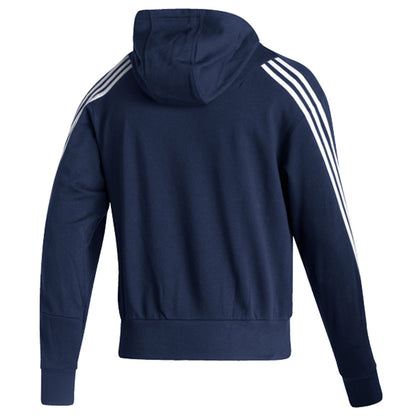 Georgia Tech Adidas Full Zip Fashion Hood in Navy - Back View