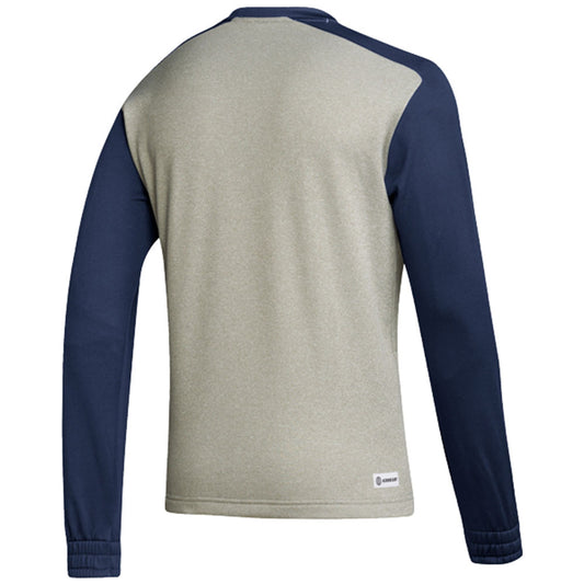 Georgia Tech Adidas Team Issue Crew in Navy and Grey - Back View