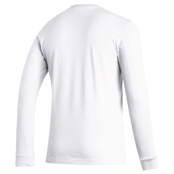 Georgia Tech Yellow Jackets Adidas Fresh White GT Long Sleeve T-Shirt - Back View