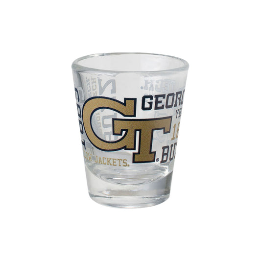 Georgia Tech Yellow Jackets 2 Oz. Spirit Shot Glass - Front View